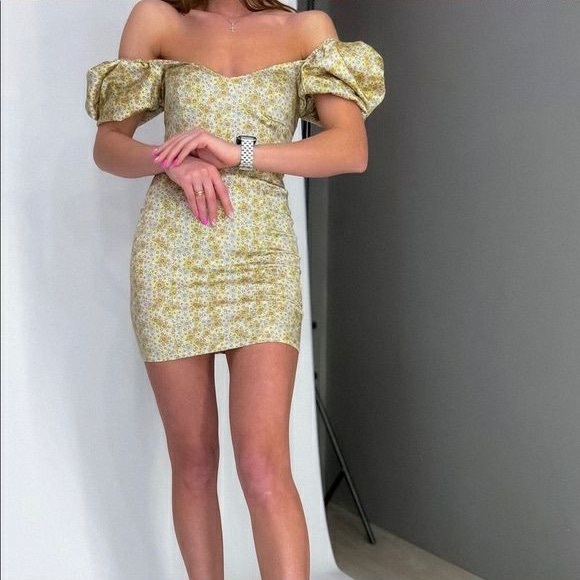 Zara floral satin print dress - Picture 5 of 5